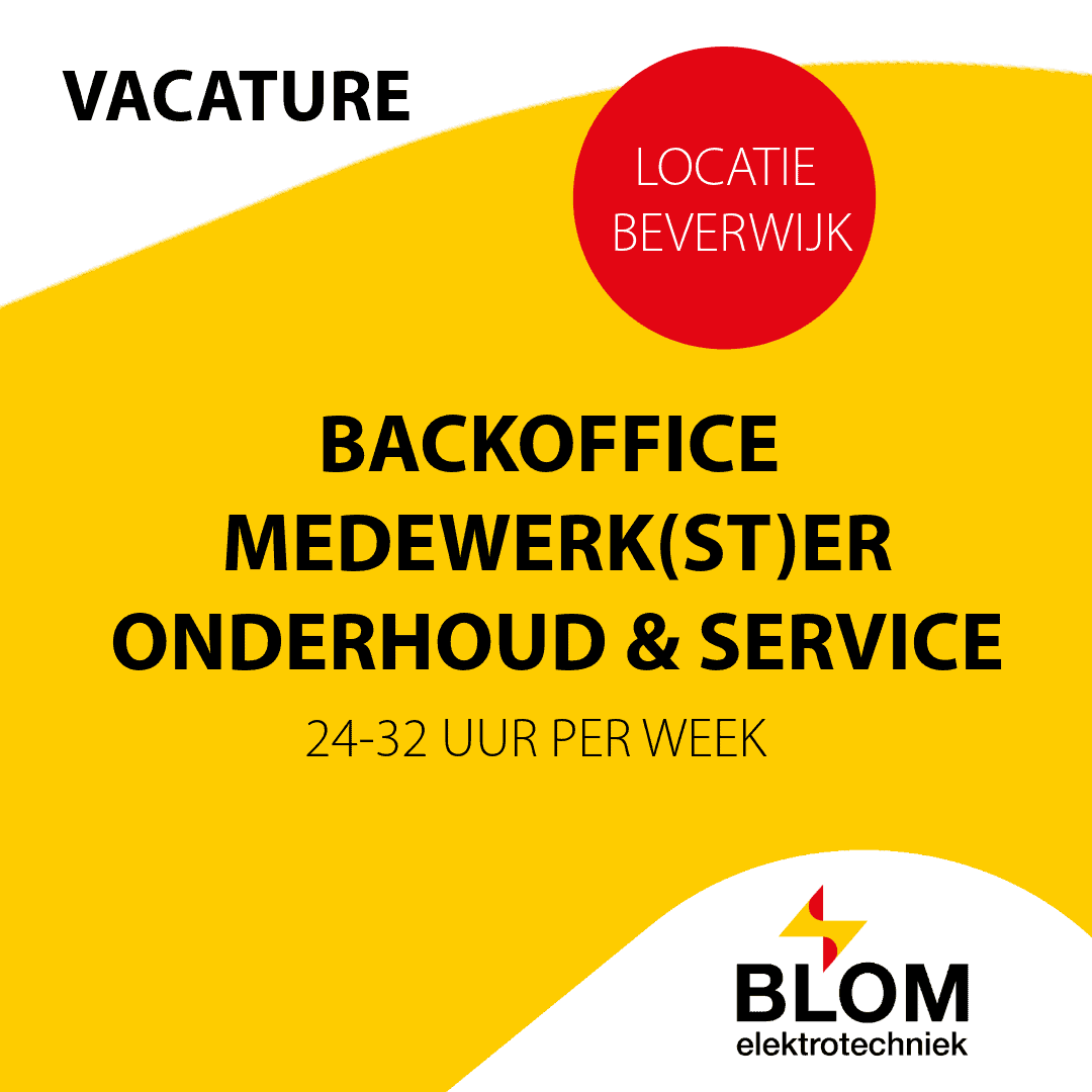 Backoffice medewerk(st)er 24-32 uur per week